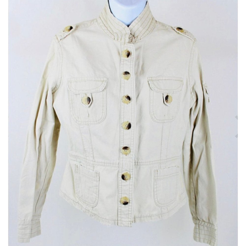 * Jordache Womens Size Large Beige Khaki Jacket